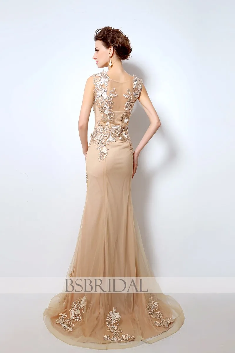 2020 modest formal gold long prom dresses, LX036