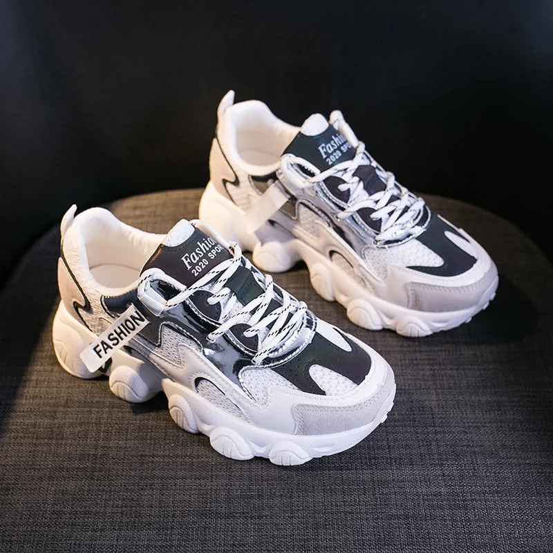 2020 Summer Women Reflective Chunky Sneakers