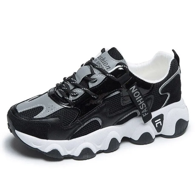 2020 Summer Women Reflective Chunky Sneakers