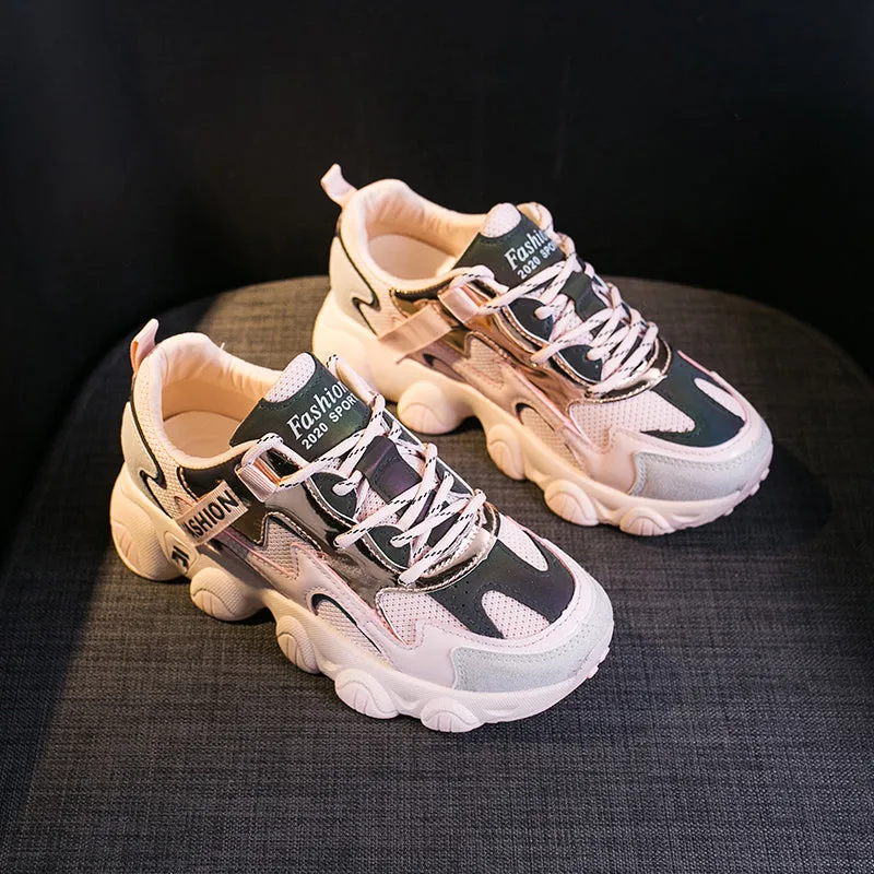 2020 Summer Women Reflective Chunky Sneakers