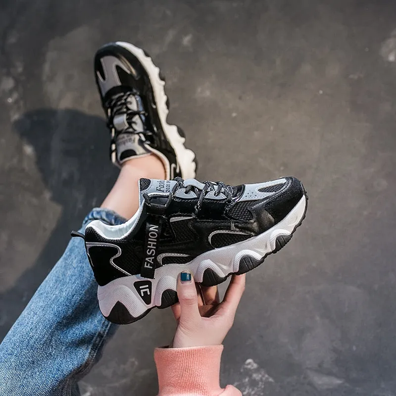 2020 Summer Women Reflective Chunky Sneakers