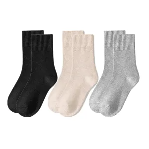 3-Pack Bamboo Ribbed Socks - Soft and Durable Design