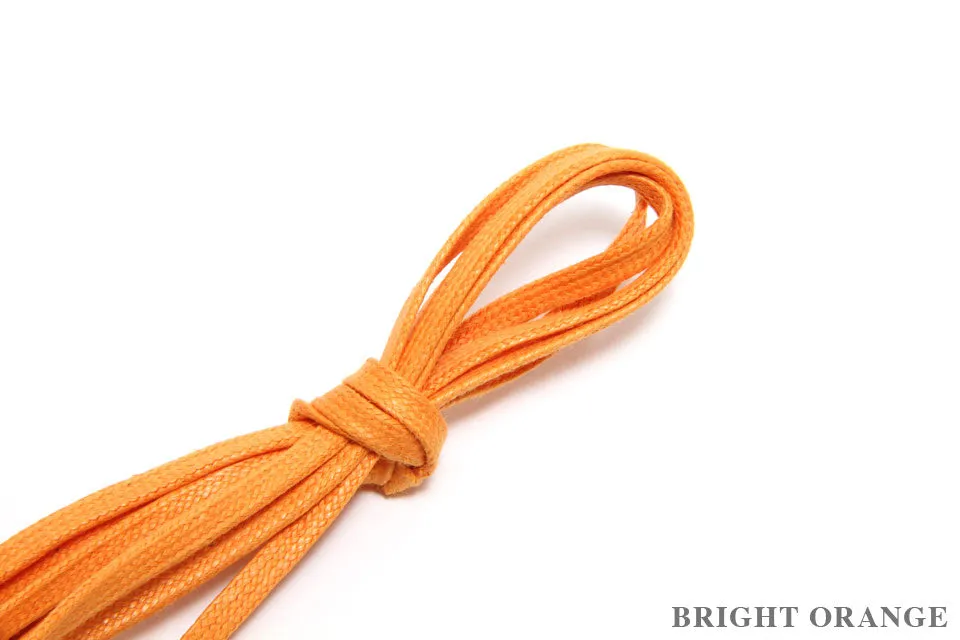 75cm Flat Waxed Dress Shoe Laces - Bright Orange