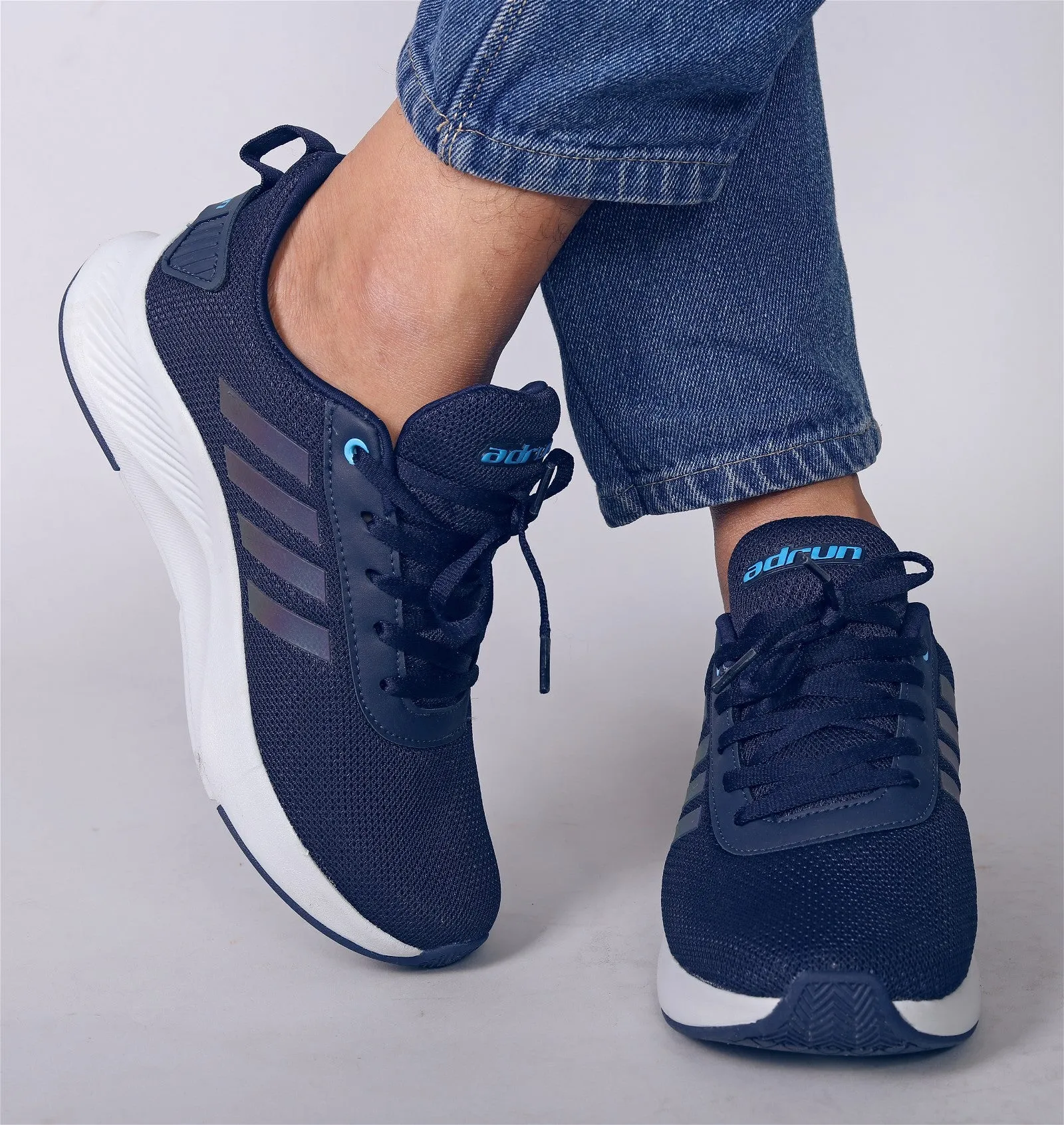 Ad Dark Blue Top Lace-Up Running Shoes