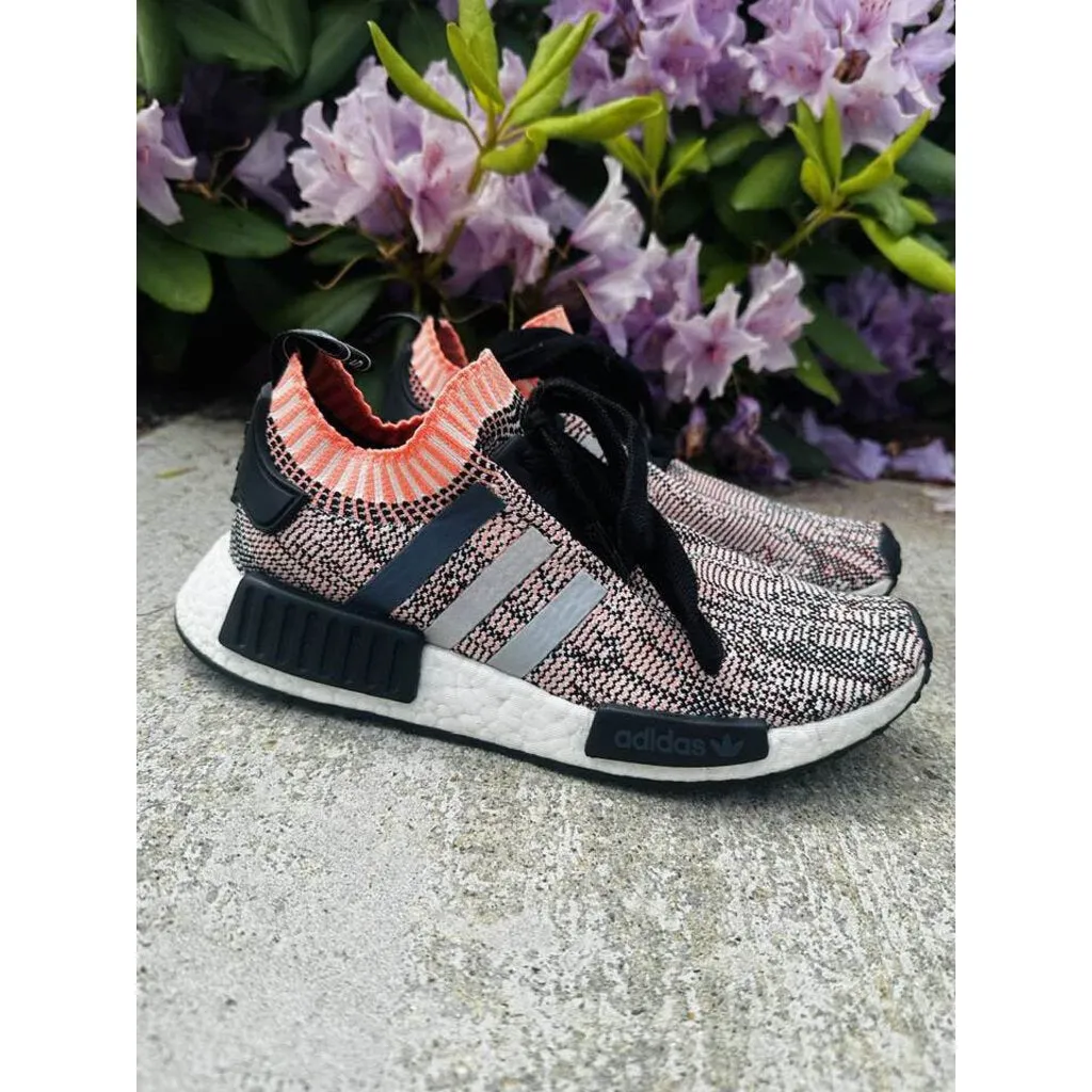 Adidas NMD_R1 Primeknit Sneakers in Pink Glitch Camo - Size 6.5