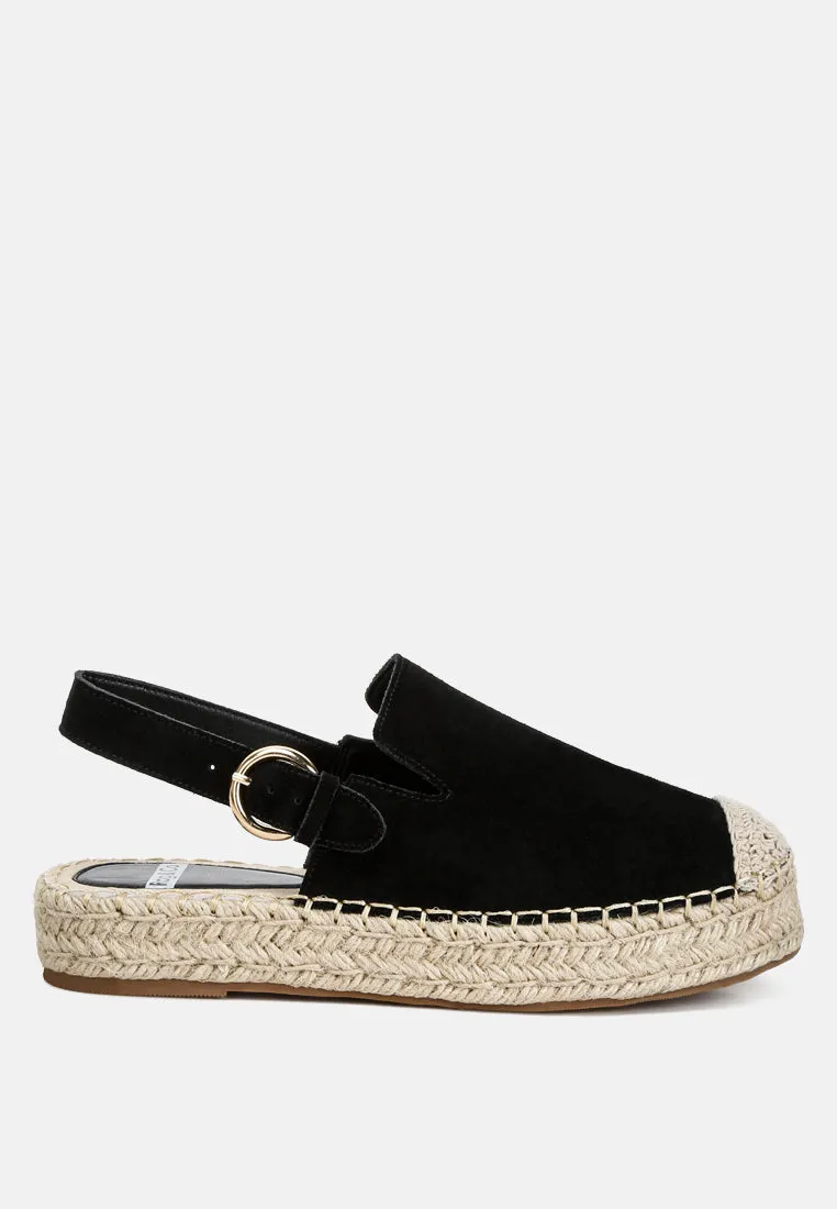 Affie Suede Slingback Strap Espadrilles