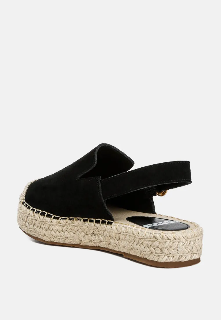 Affie Suede Slingback Strap Espadrilles