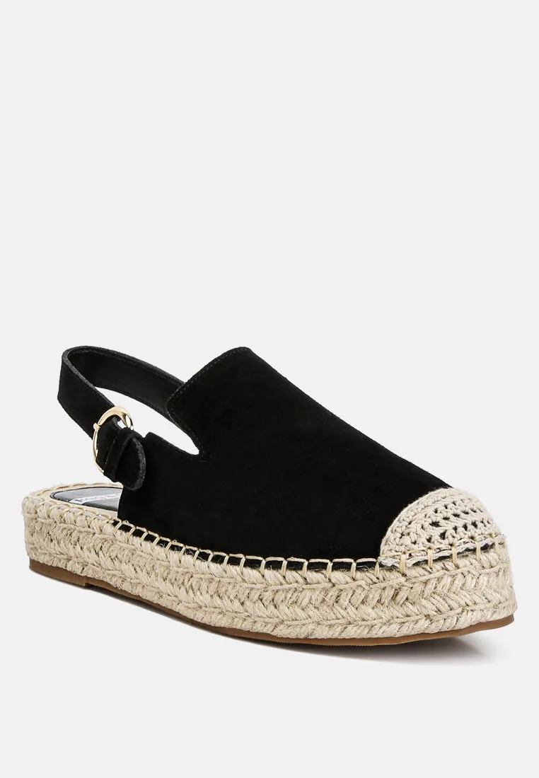 Affie Suede Slingback Strap Espadrilles