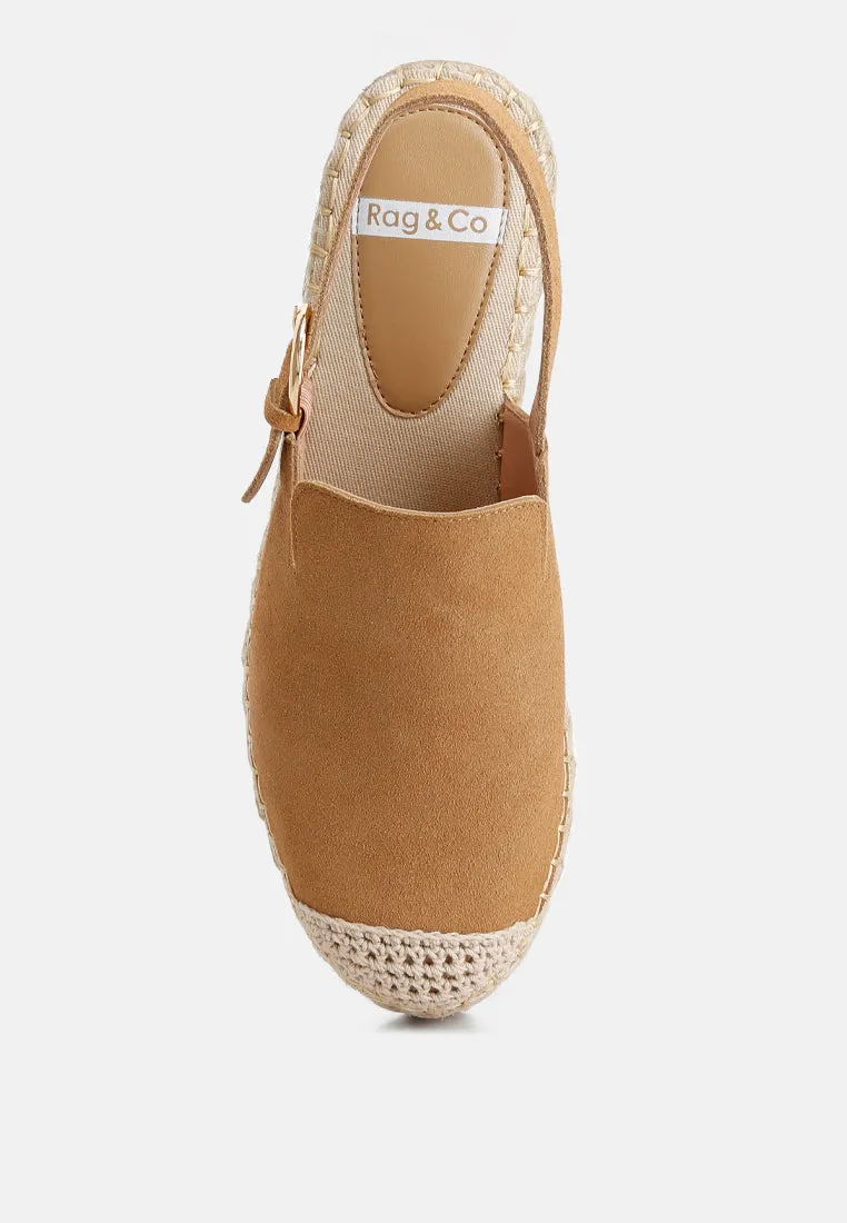 Affie Suede Slingback Strap Espadrilles