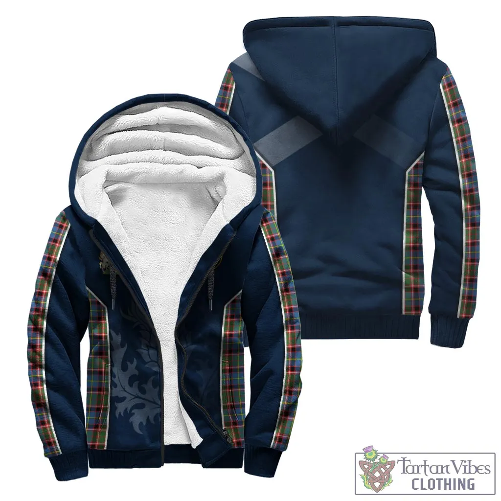 Aikenhead Tartan Sherpa Hoodie with Family Crest and Scottish Thistle Vibes Sport Style