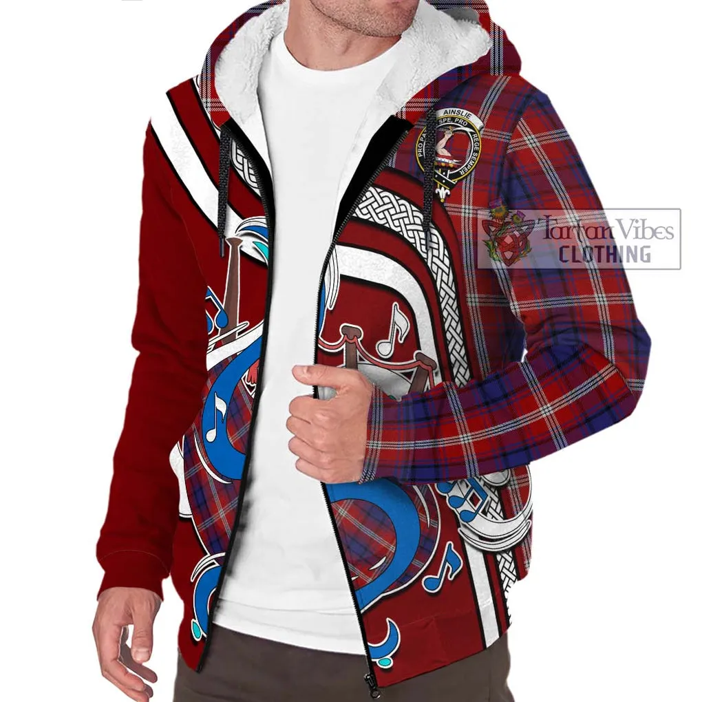 Ainslie Tartan Sherpa Hoodie with Epic Bagpipe Style