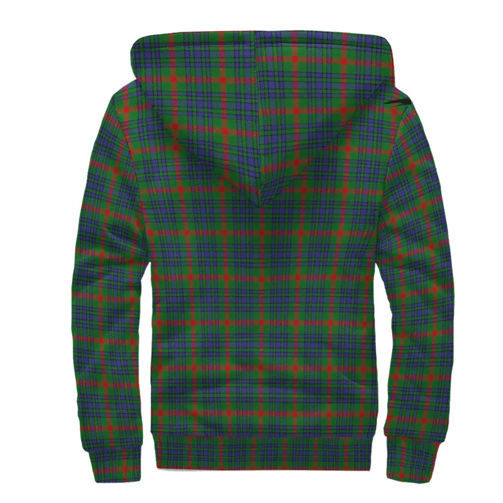 Aiton Tartan Sherpa Hoodie with Family Crest