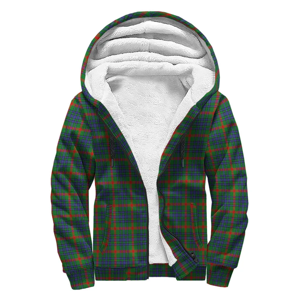 Aiton Tartan Sherpa Hoodie with Family Crest