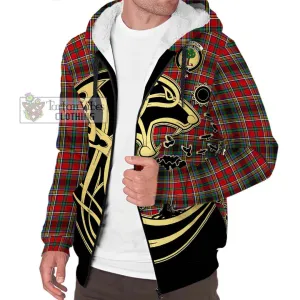 Anderson of Arbrake Tartan Sherpa Hoodie with Family Crest Celtic Wolf Style