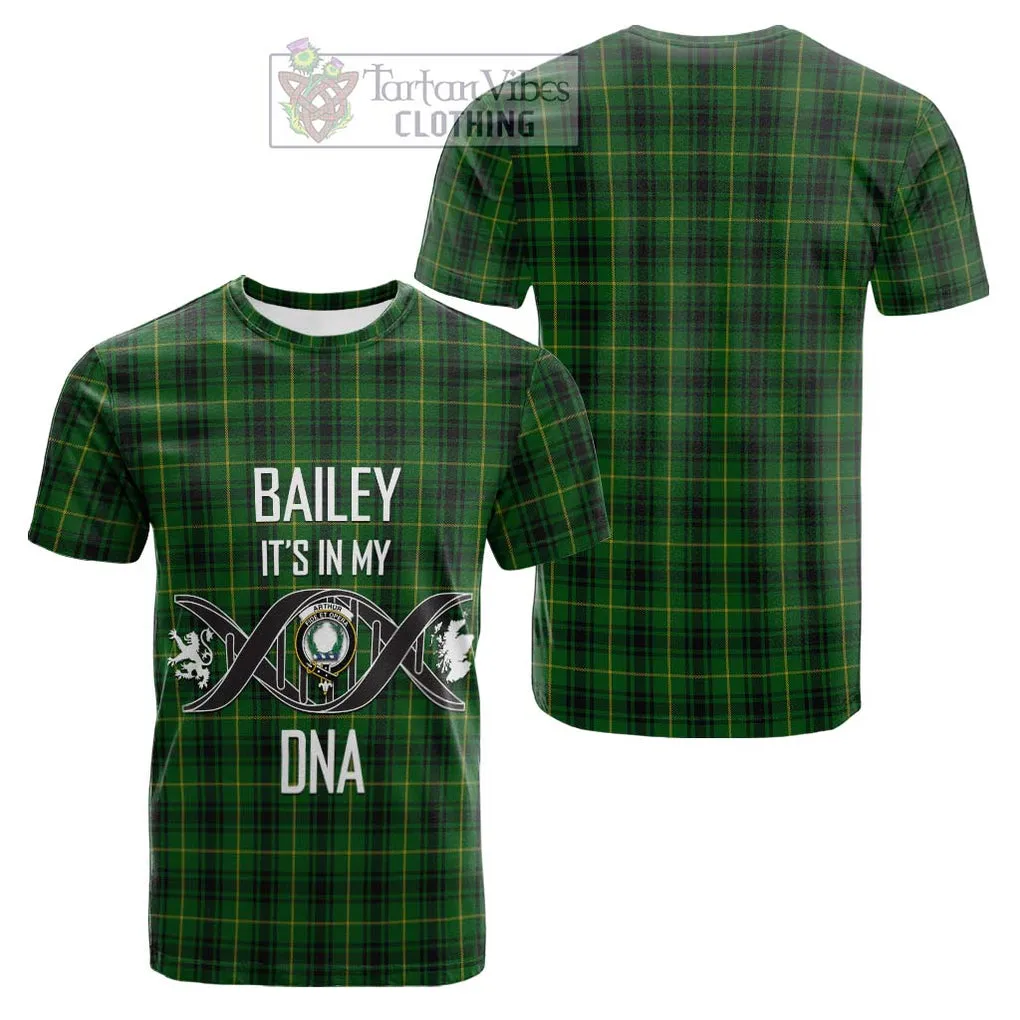 Arthur Tartan Cotton T-shirt with Family Crest DNA In Me Style