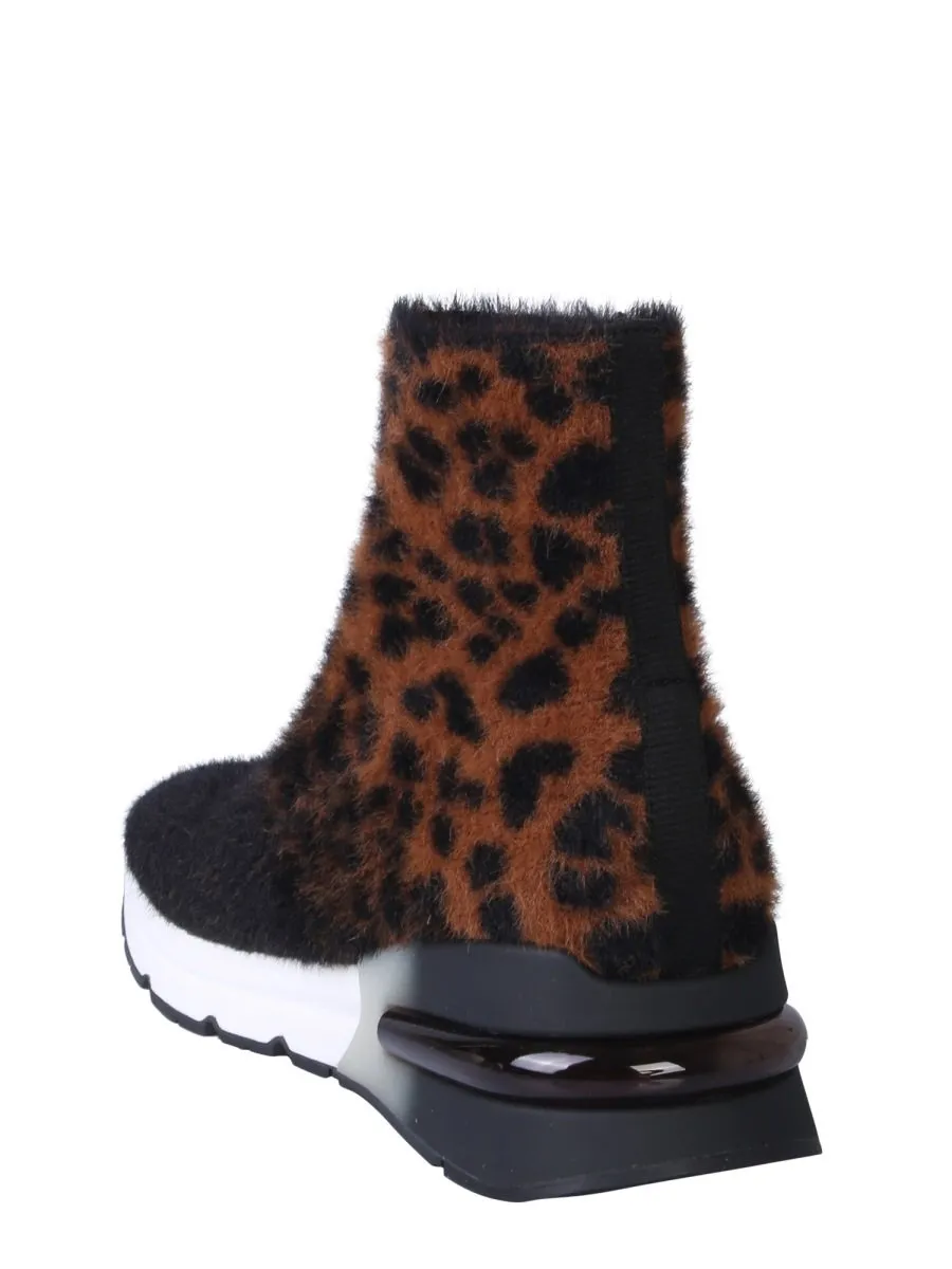 Ash Animal Print Sock Sneakers