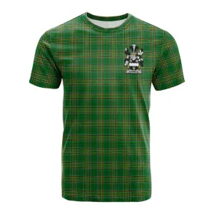 Ashfield Irish Clan Tartan Cotton T-shirt with Coat of Arms