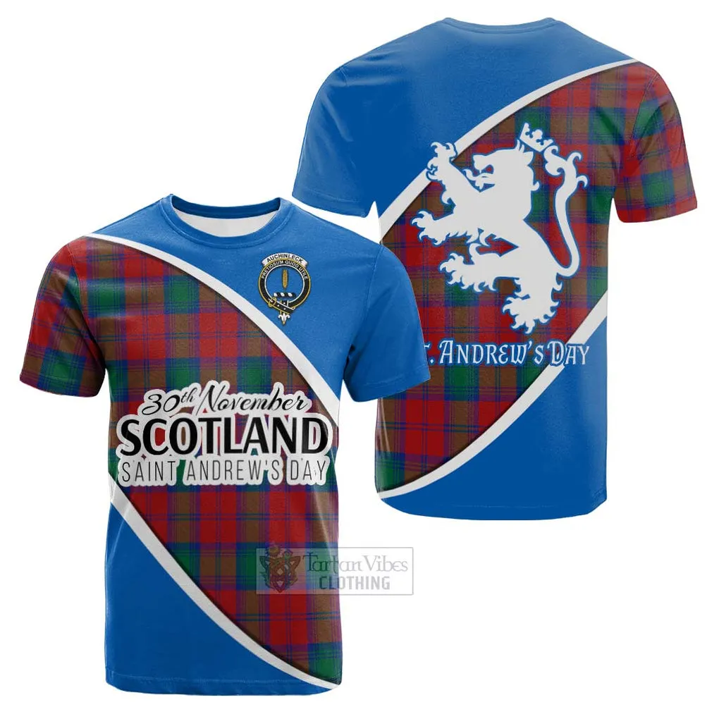 Auchinleck (Affleck) Family Crest Tartan Cotton T-shirt Celebrate Saint Andrew's Day in Style