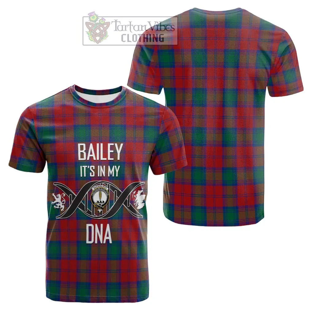 Auchinleck (Affleck) Tartan Cotton T-shirt with Family Crest DNA In Me Style