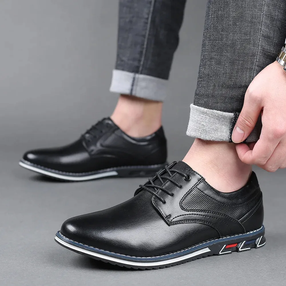 Autumn Trend Lace-Up Sneakers - Casual Business Fashion for Men