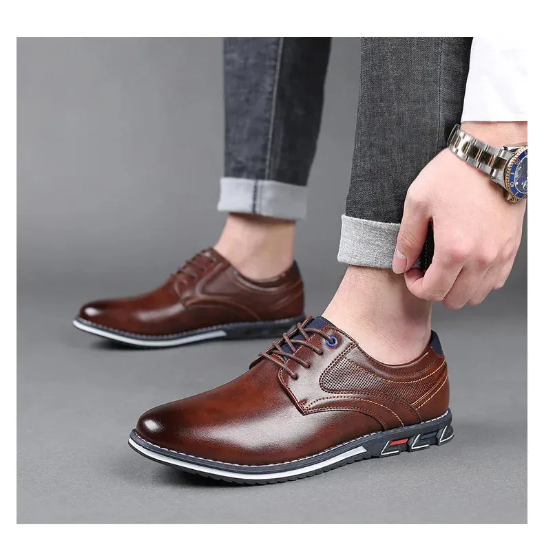 Autumn Trend Lace-Up Sneakers - Casual Business Fashion for Men