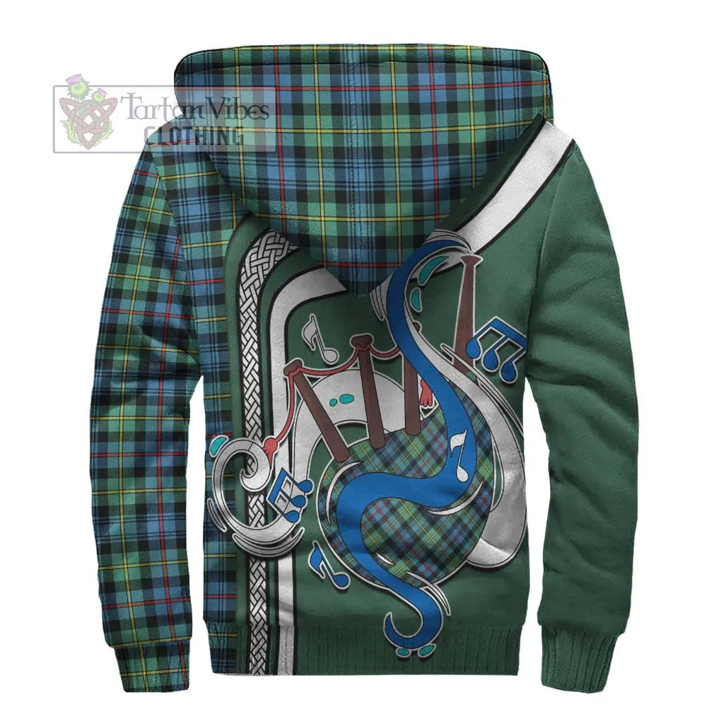 Bailey Ancient Tartan Sherpa Hoodie with Epic Bagpipe Style