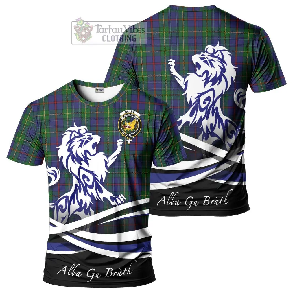 Bailey Tartan Cotton T-shirt with Alba Gu Brath Regal Lion Emblem