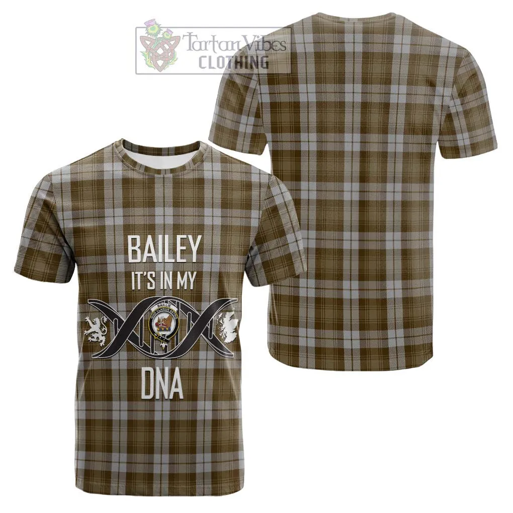 Baillie Dress Tartan Cotton T-shirt with Family Crest DNA In Me Style