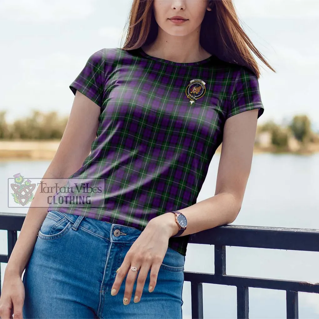 Baillie Highland Society Tartan Cotton T-Shirt with Family Crest