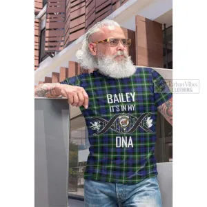 Baillie of Polkemmet Tartan Cotton T-shirt with Family Crest DNA In Me Style