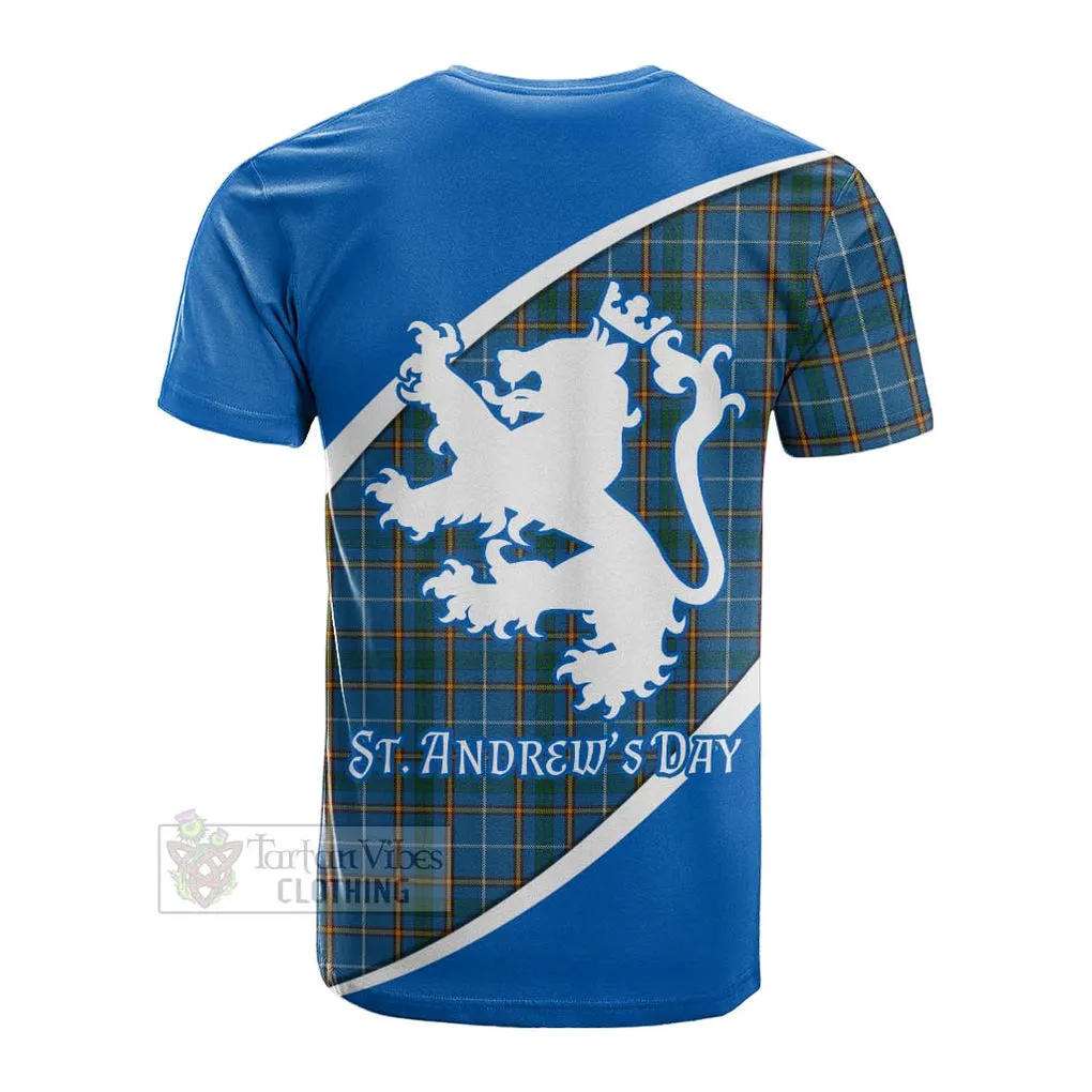 Bain Family Crest Tartan Cotton T-shirt Celebrate Saint Andrew's Day in Style