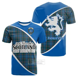 Bain Family Crest Tartan Cotton T-shirt Celebrate Saint Andrew's Day in Style