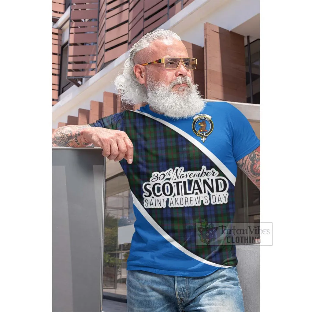 Baird Family Crest Tartan Cotton T-shirt Celebrate Saint Andrew's Day in Style