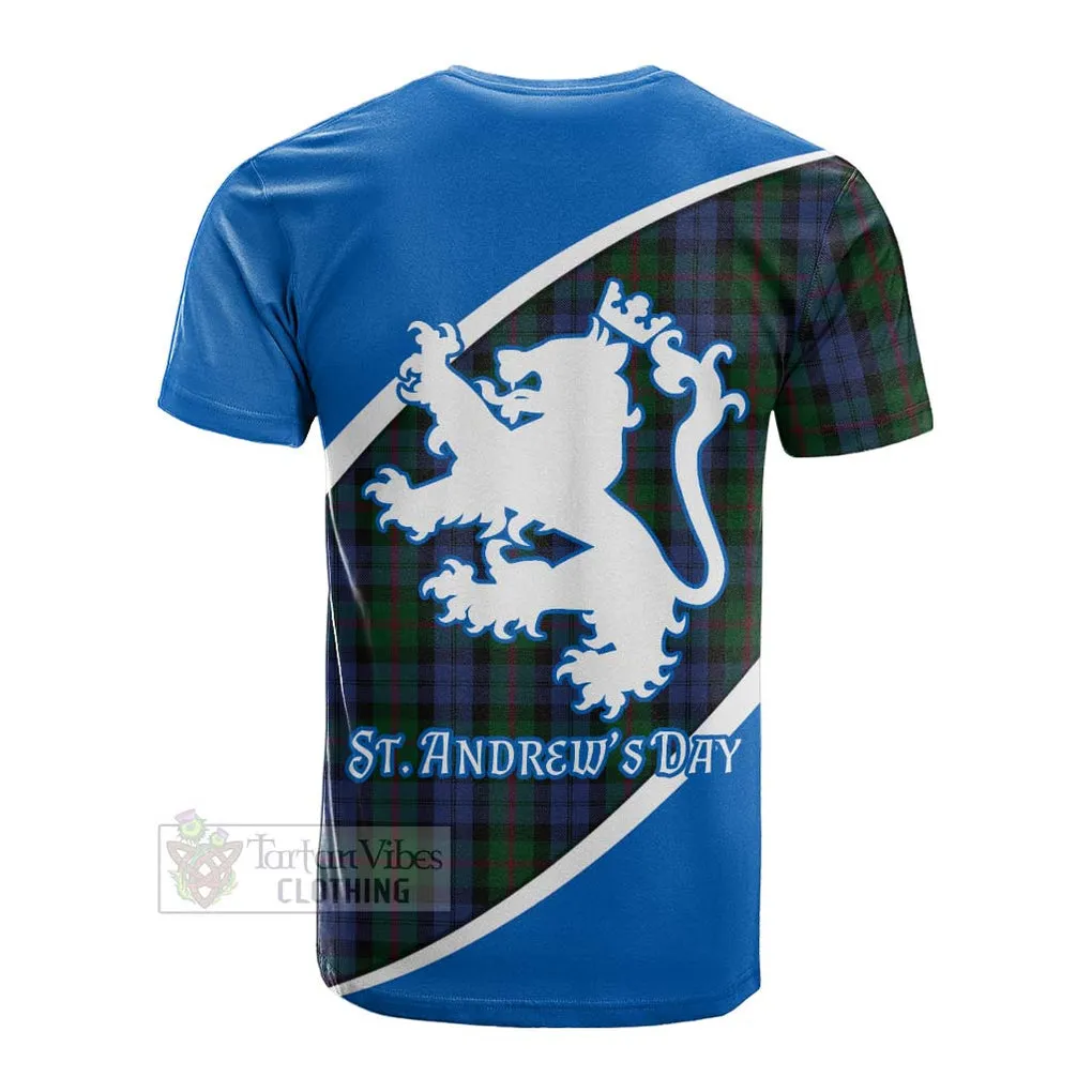 Baird Family Crest Tartan Cotton T-shirt Celebrate Saint Andrew's Day in Style