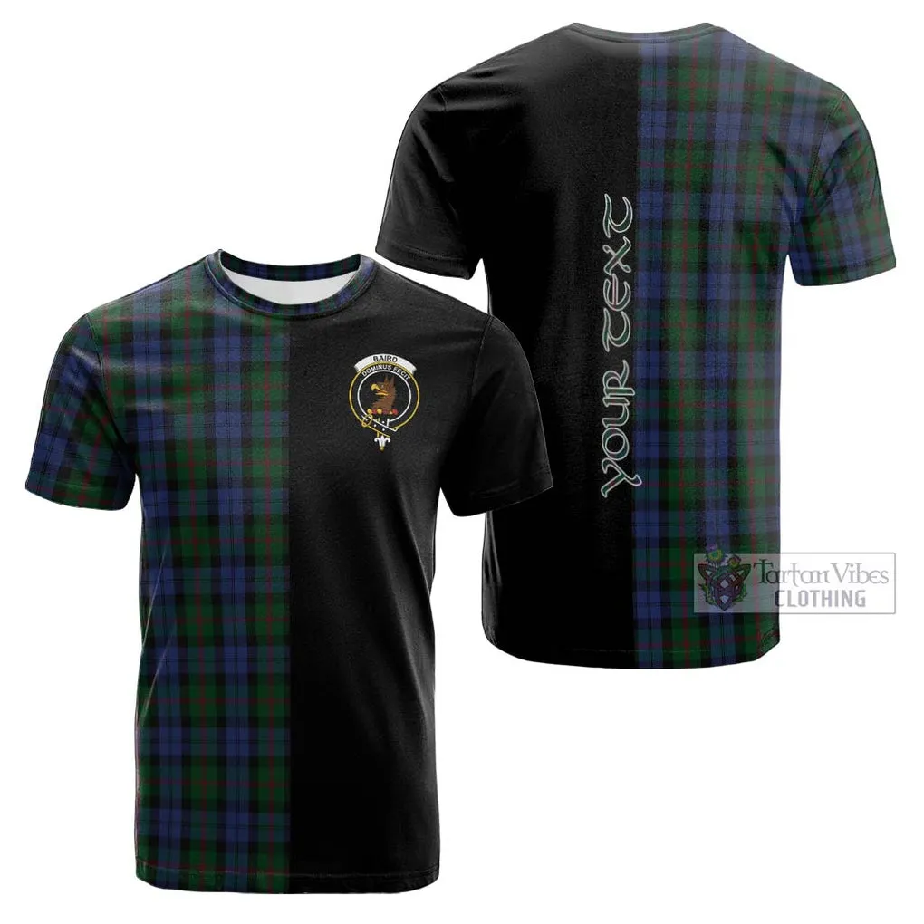 Baird Tartan Cotton T-shirt with Family Crest and Half Of Me Style