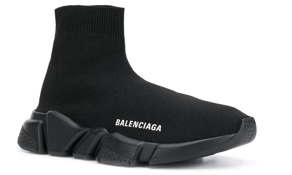 Balenciaga Speed 2.0 LT Black Knit Upper with Rubber Sole