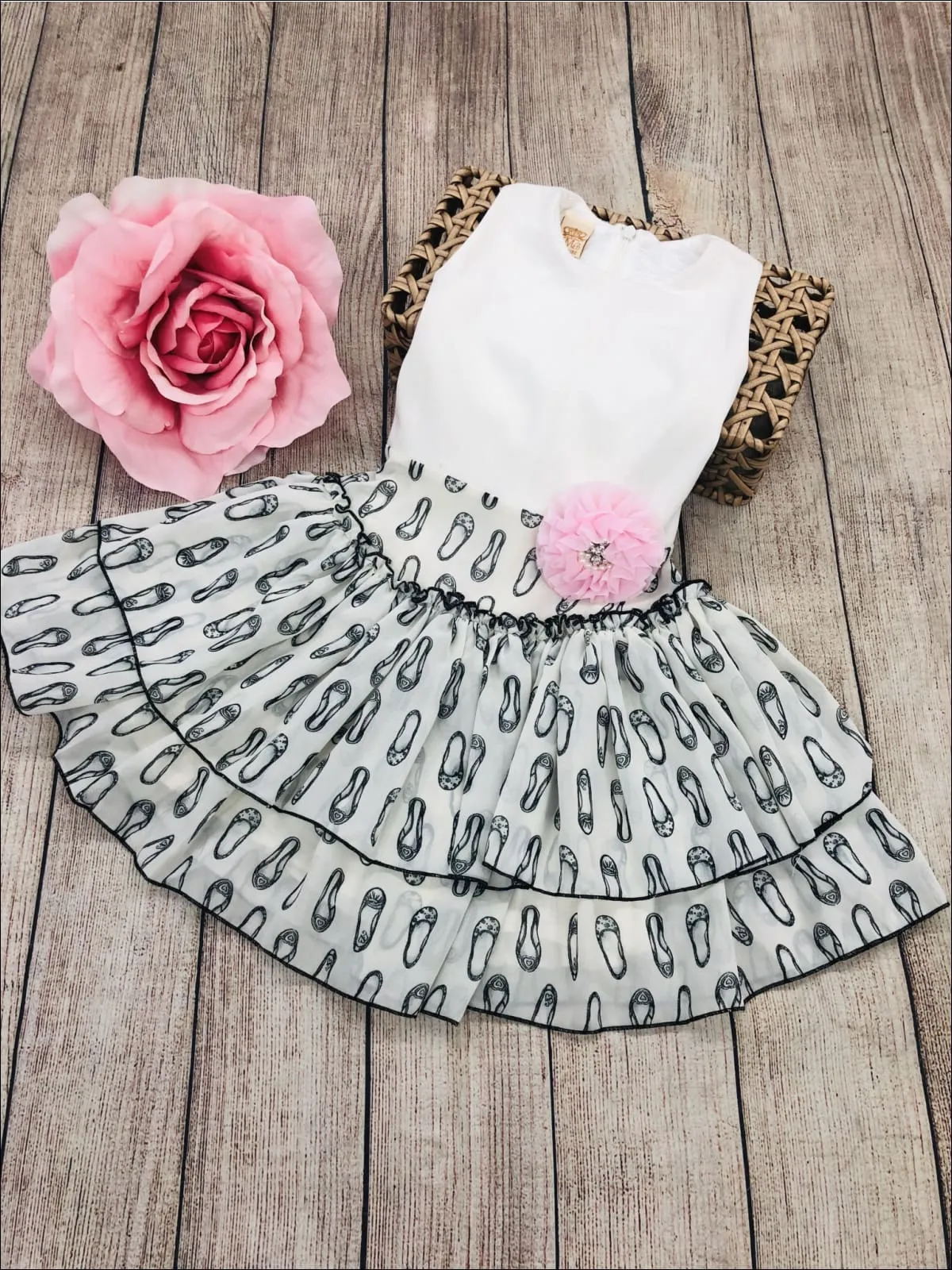 Ballet Shoes Tiered Ruffle Dress