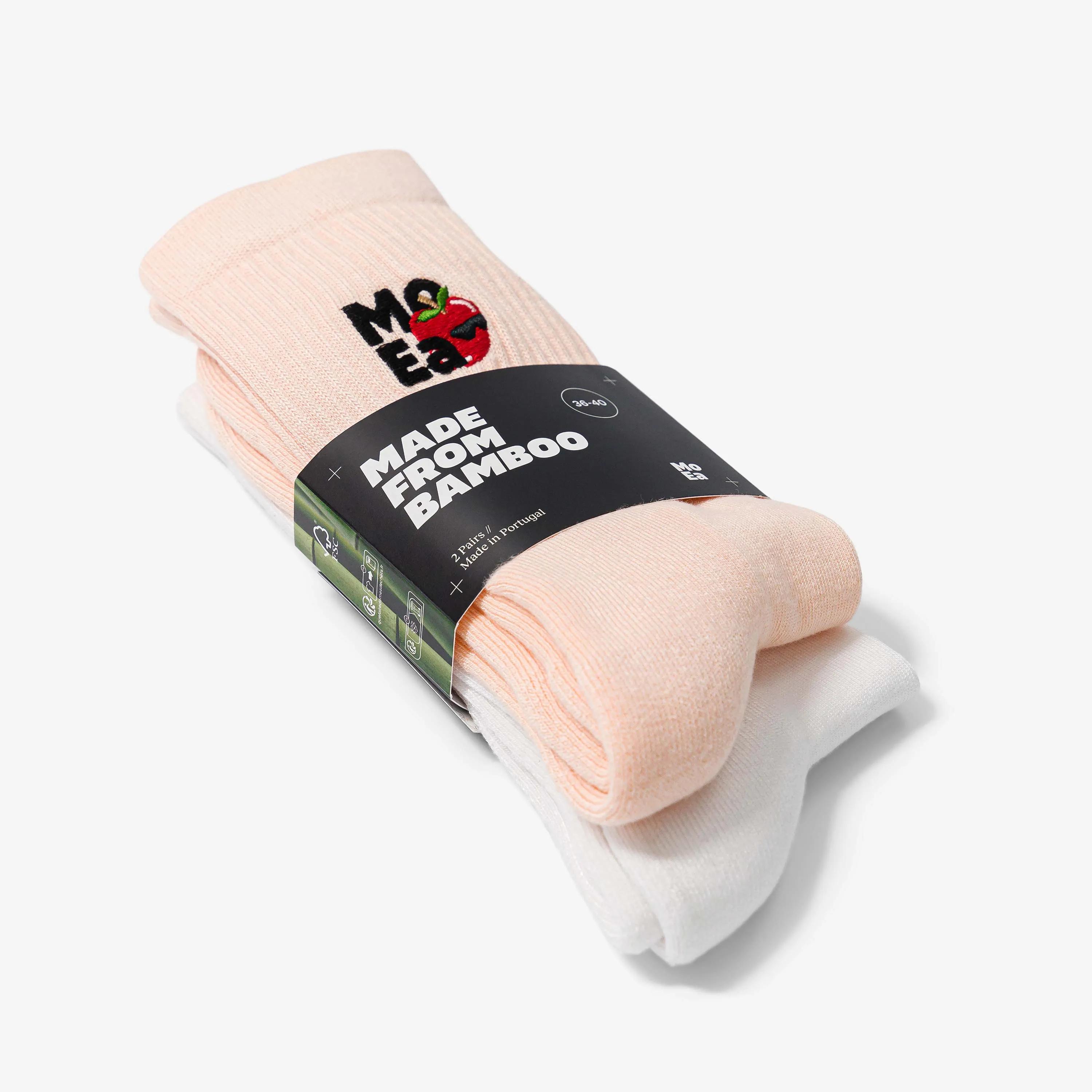 Bamboo socks x2 pairs - Apple Bundle