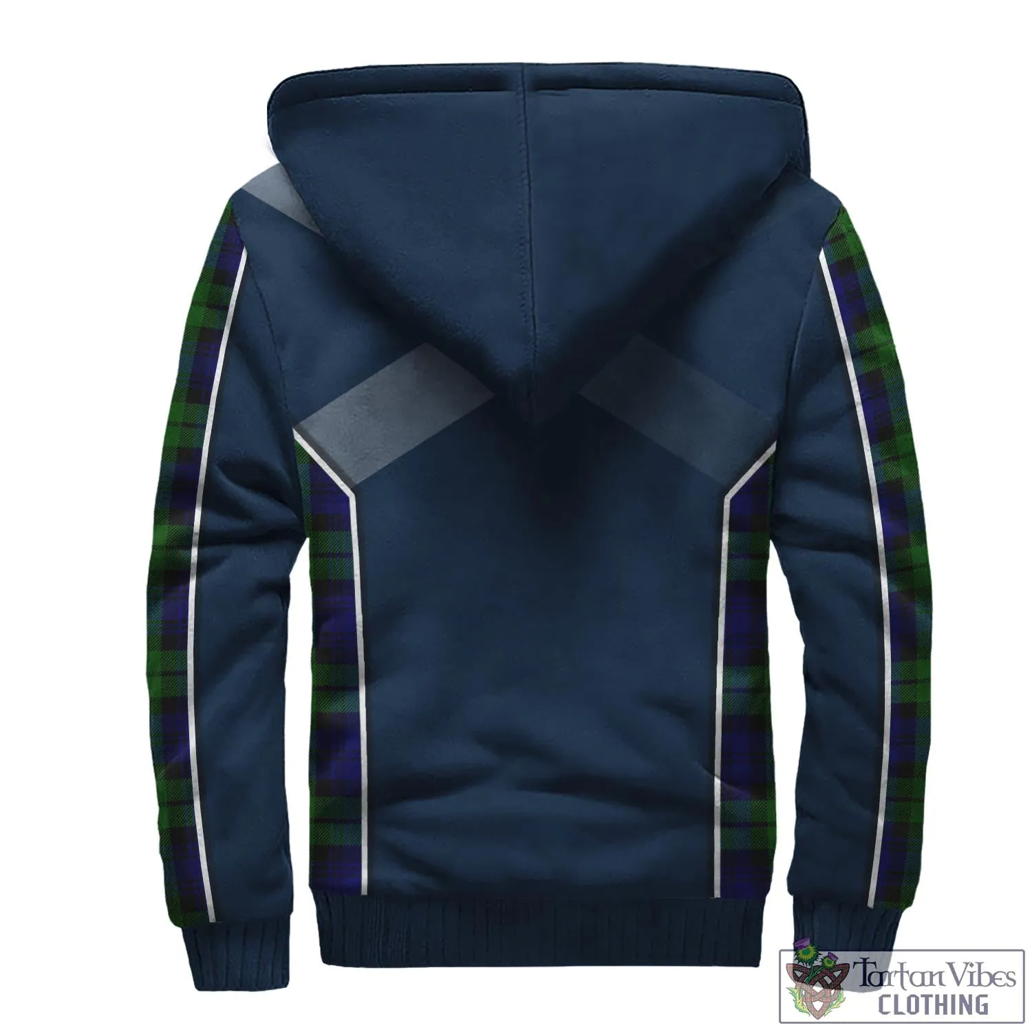 Bannatyne Tartan Sherpa Hoodie with Family Crest and Lion Rampant Vibes Sport Style