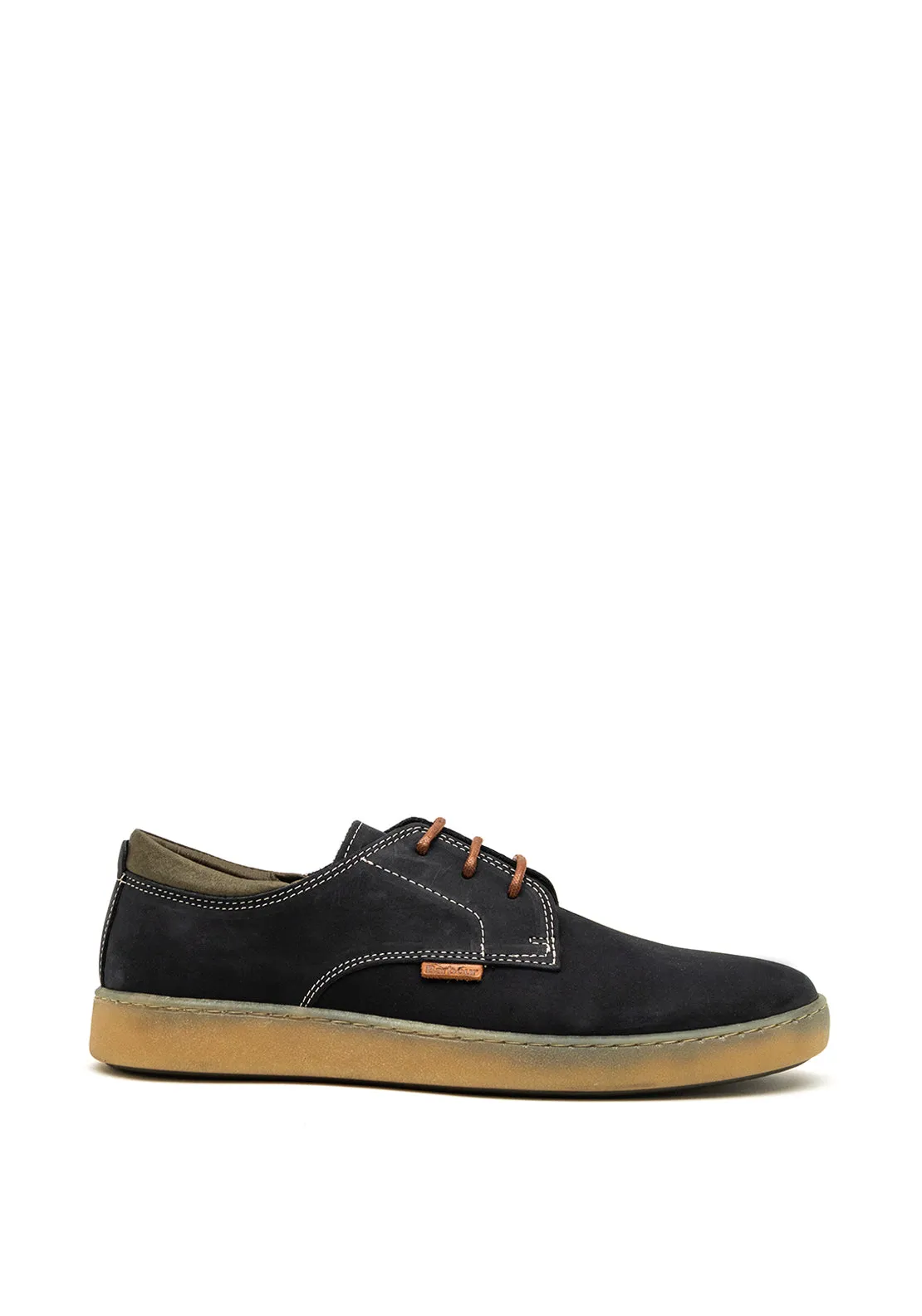 Barbour Mens Thar Nubuck Leather Sneakers, Navy