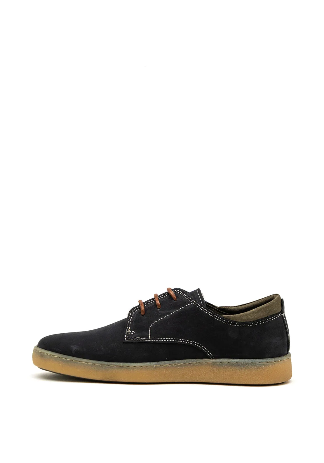 Barbour Mens Thar Nubuck Leather Sneakers, Navy