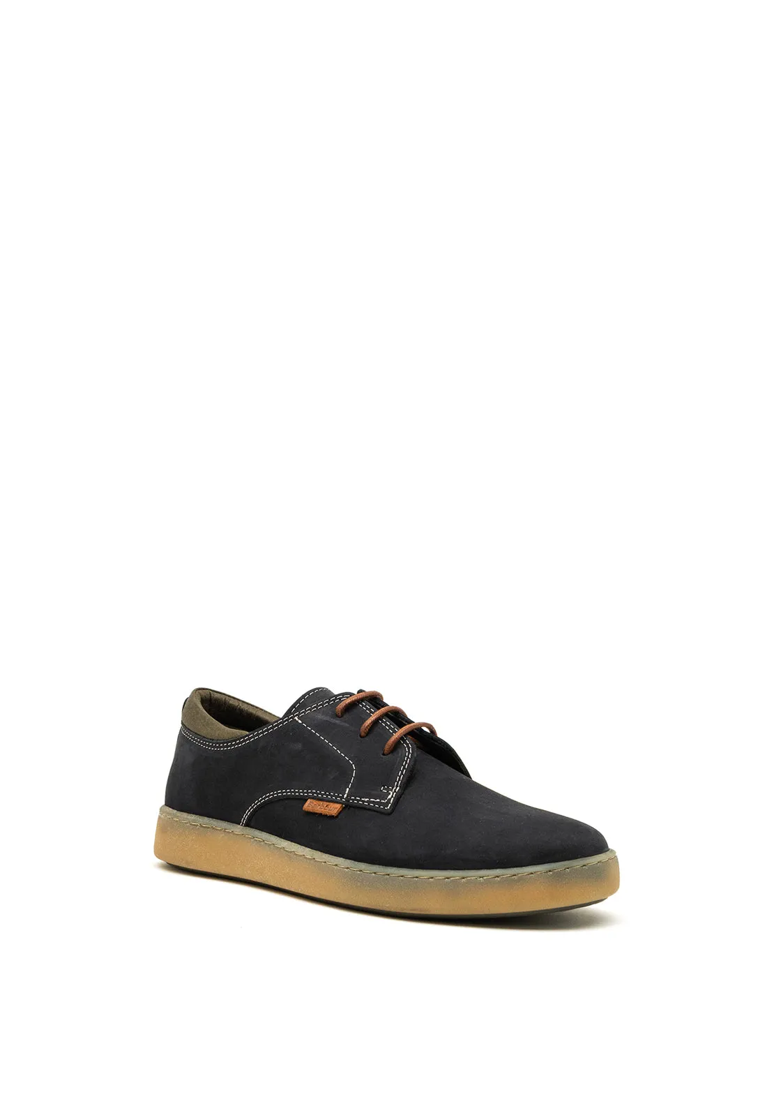 Barbour Mens Thar Nubuck Leather Sneakers, Navy