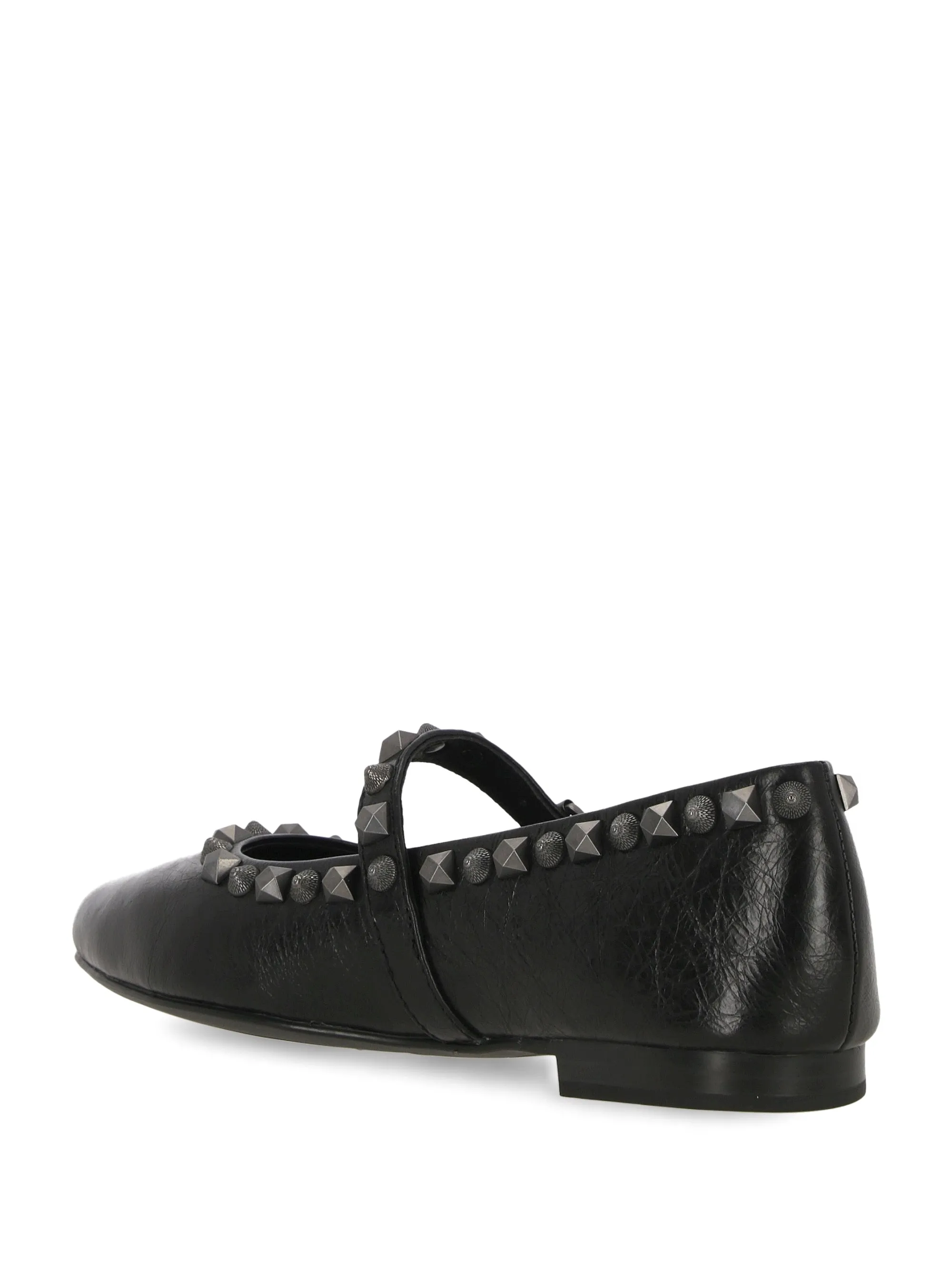 Beatnik Ballerina Black Studded Flats