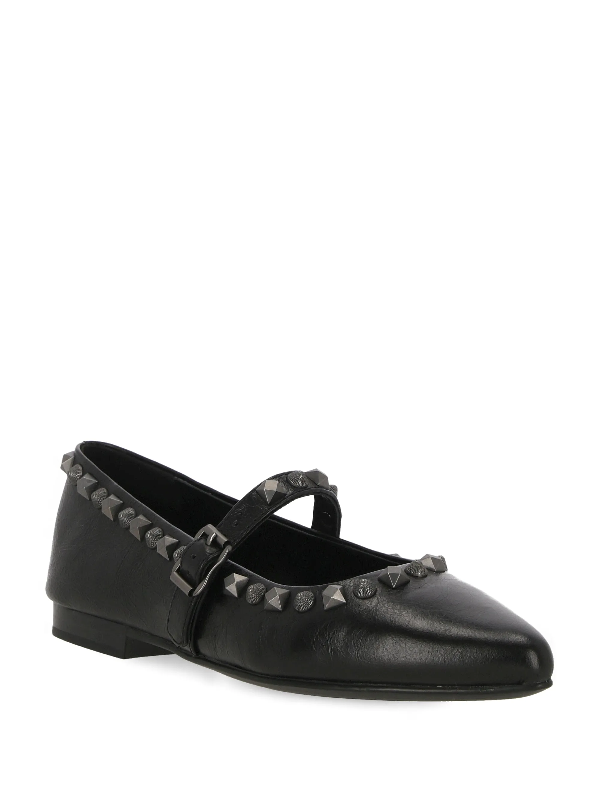 Beatnik Ballerina Black Studded Flats