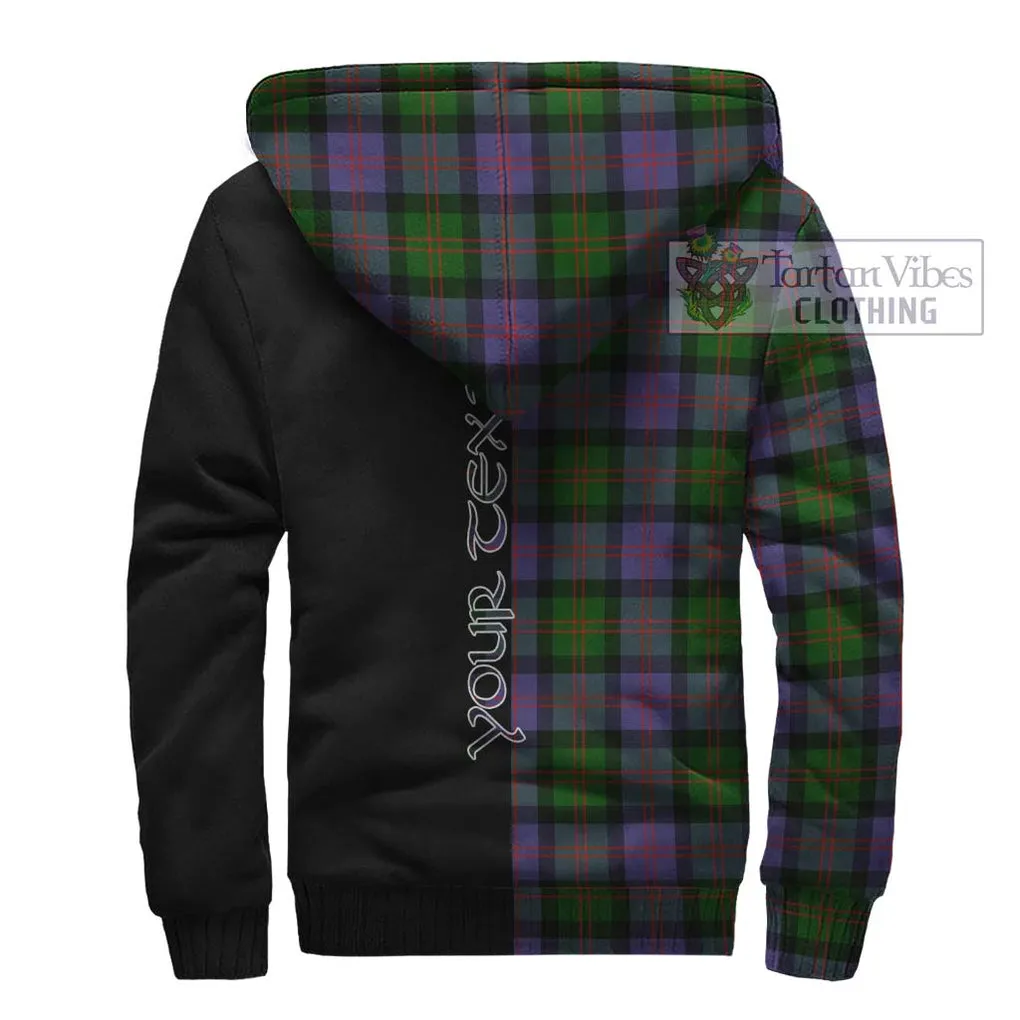 Blair Modern Tartan Sherpa Hoodie with Family Crest and Half Of Me Style