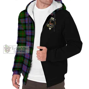 Blair Modern Tartan Sherpa Hoodie with Family Crest and Half Of Me Style