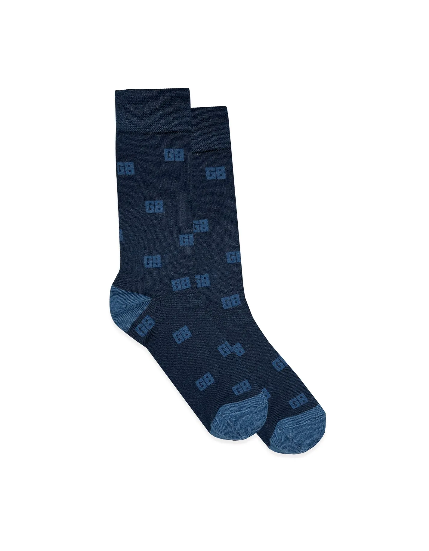 Blue GB Monogram Bamboo Sock