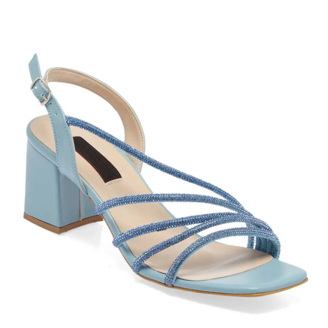 Blue Vegan Women's Evening Shoes - SCB-A67395