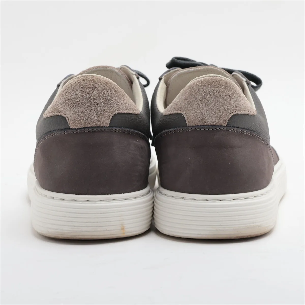 Brunello Cucinelli Leather Suede Sneaker Brown x Gray