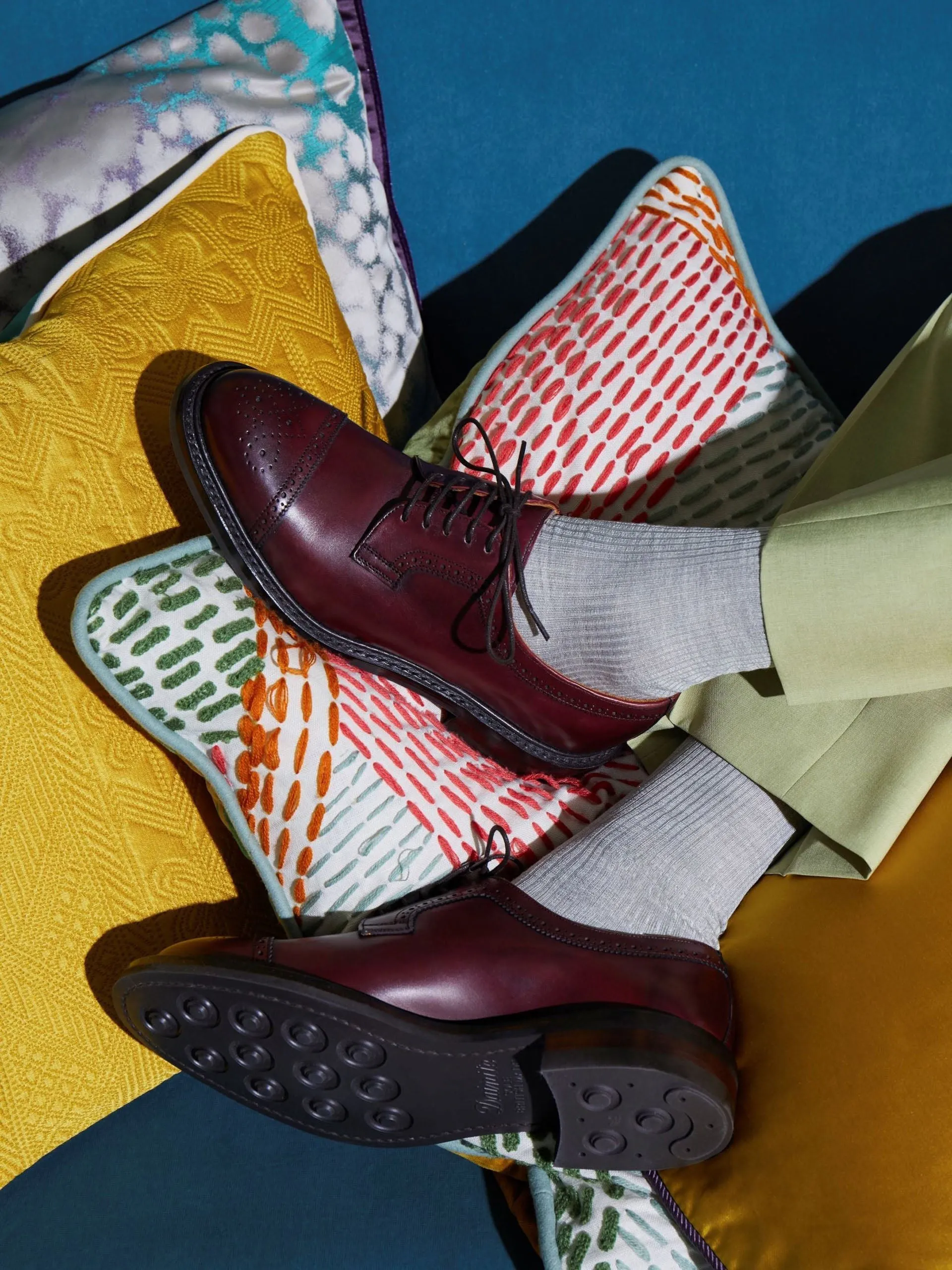 Burgundy Sophie Derby shoes